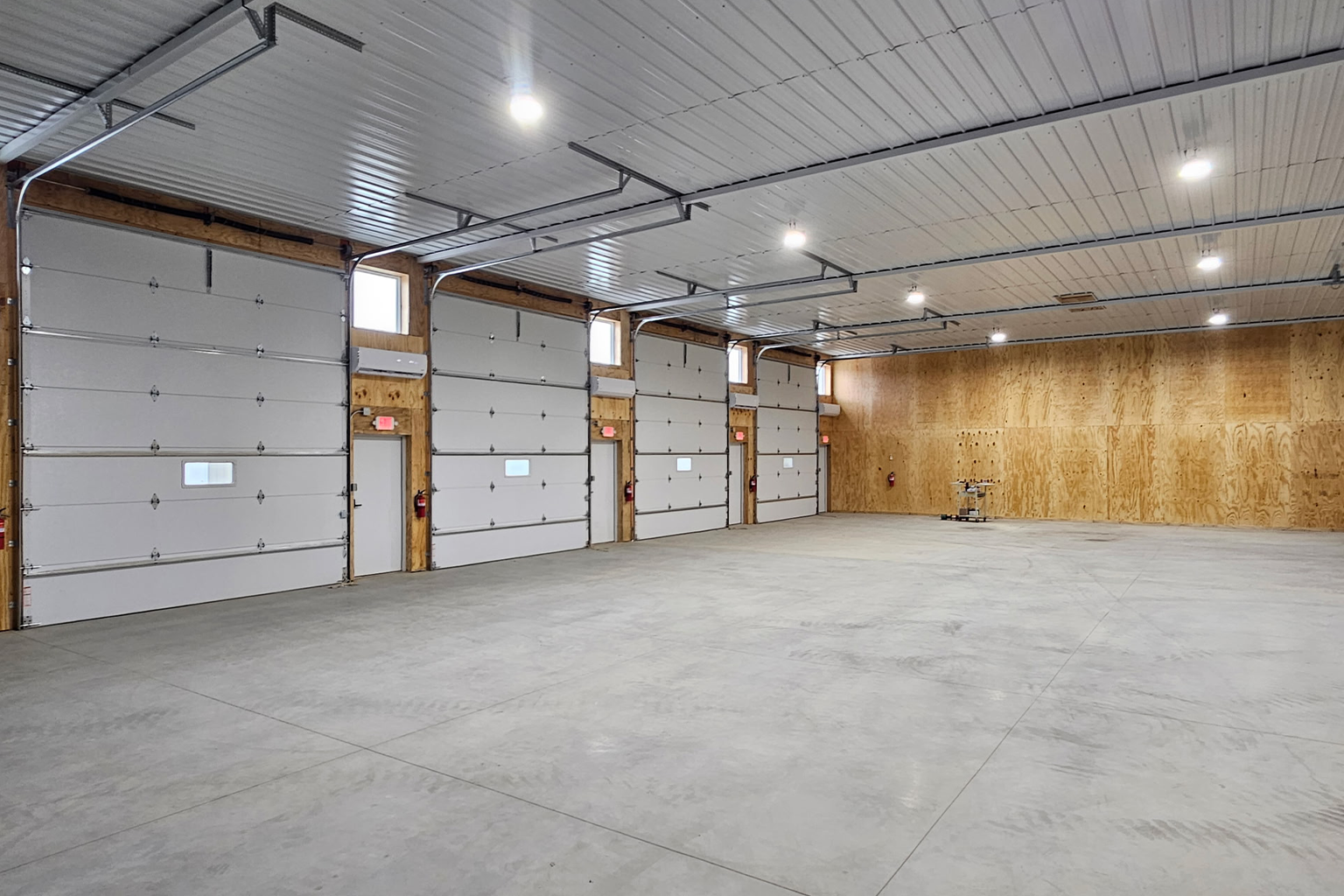Aerial view showing Buckeye Flex Space building and rear storage bays